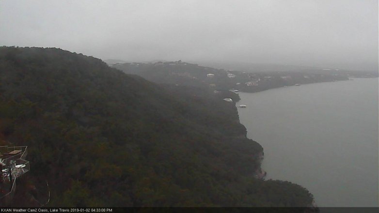Lake Travis webcam, January 2, 2019 3:35 PM CT
