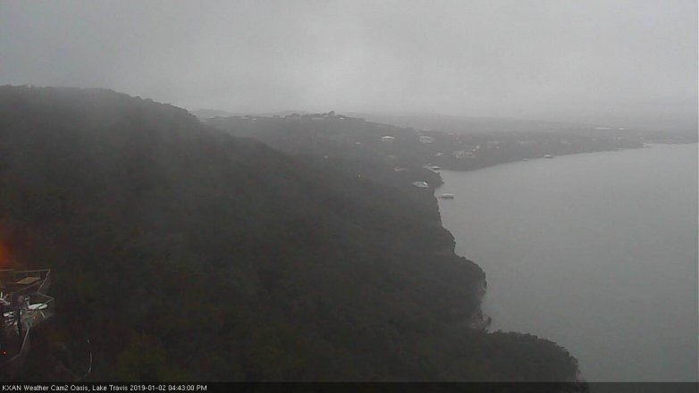 Lake Travis webcam, January 2, 2019 3:45 PM CT