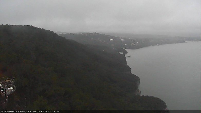 Lake Travis webcam, January 2, 2019 4:10 PM CT