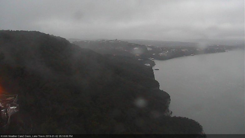 Lake Travis webcam, January 2, 2019 4:20 PM CT