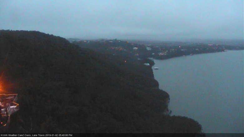 Lake Travis webcam, January 2, 2019 4:50 PM CT
