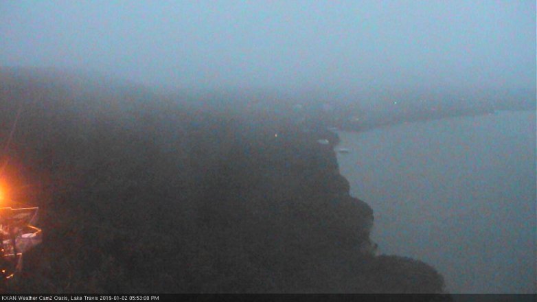 Lake Travis webcam, January 2, 2019 4:55 PM CT