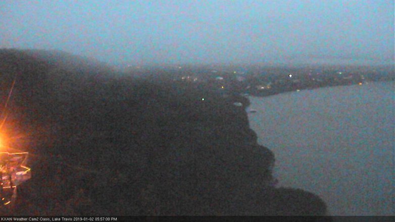 Lake Travis webcam, January 2, 2019 5:00 PM CT