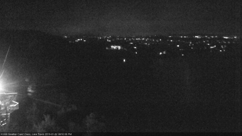 Lake Travis webcam, January 2, 2019 5:55 PM CT