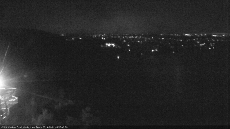 Lake Travis webcam, January 2, 2019 6:00 PM CT