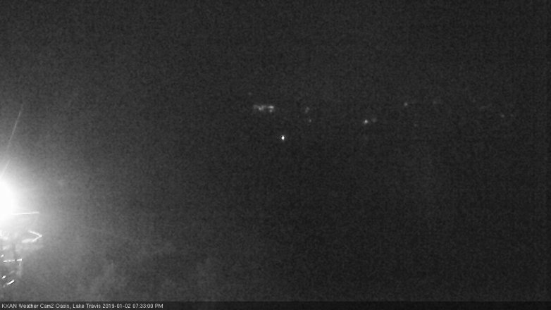 Lake Travis webcam, January 2, 2019 6:35 PM CT