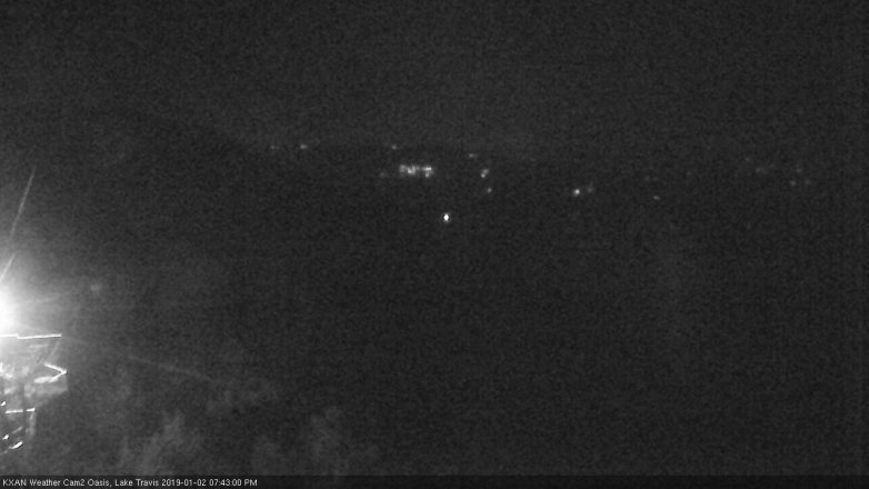 Lake Travis webcam, January 2, 2019 6:45 PM CT