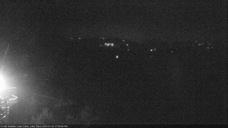 Lake Travis webcam, January 2, 2019 7:00 PM CT