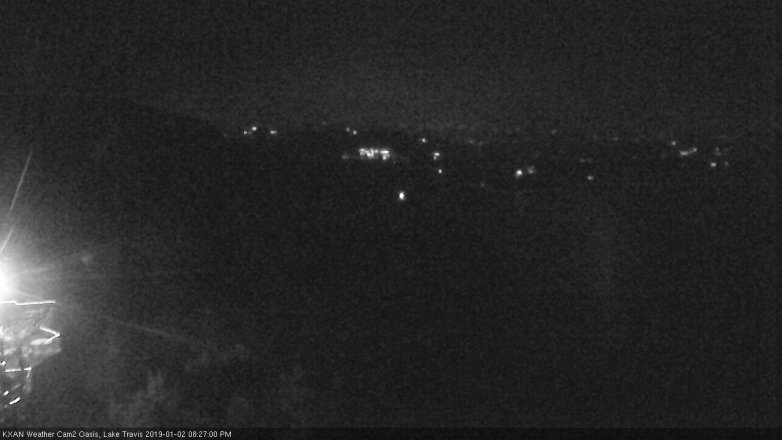 Lake Travis webcam, January 2, 2019 7:30 PM CT