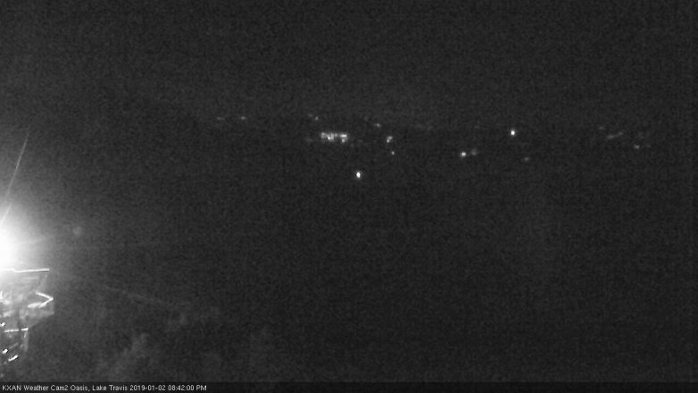 Lake Travis webcam, January 2, 2019 7:45 PM CT