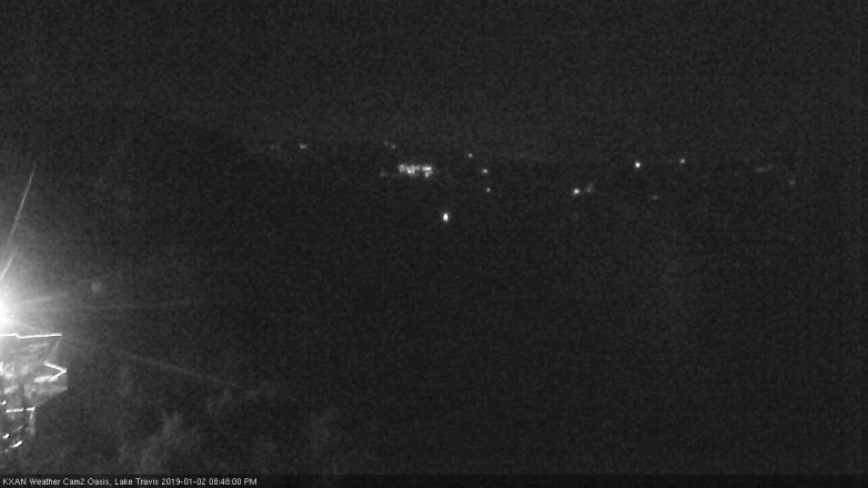 Lake Travis webcam, January 2, 2019 7:50 PM CT