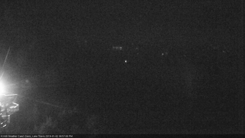 Lake Travis webcam, January 2, 2019 8:00 PM CT