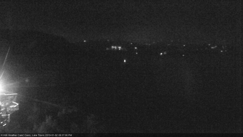 Lake Travis webcam, January 2, 2019 8:40 PM CT