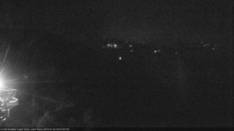 Lake Travis webcam, January 2, 2019 8:55 PM CT