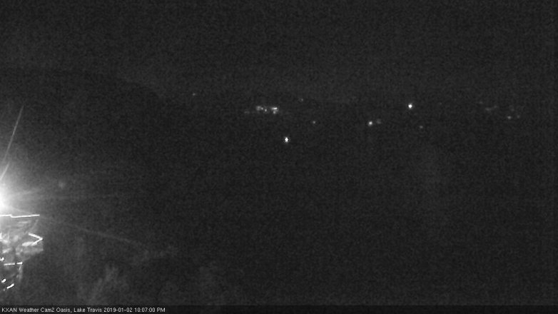 Lake Travis webcam, January 2, 2019 9:10 PM CT