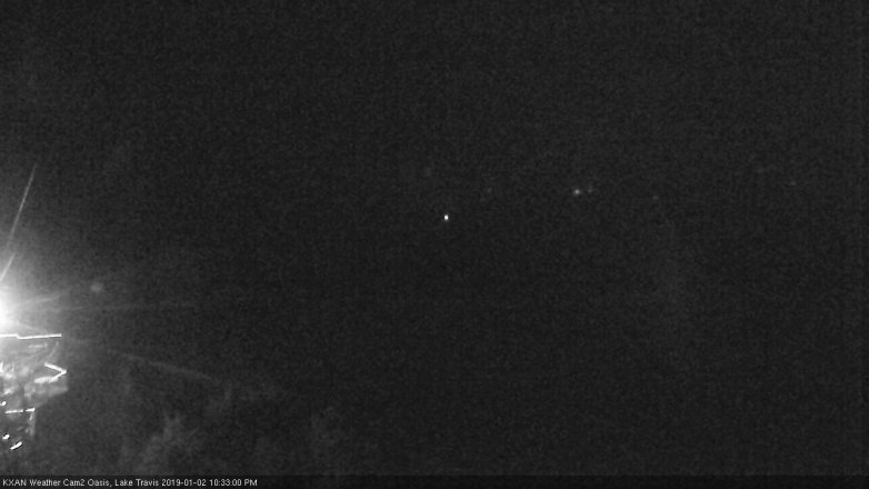 Lake Travis webcam, January 2, 2019 9:35 PM CT