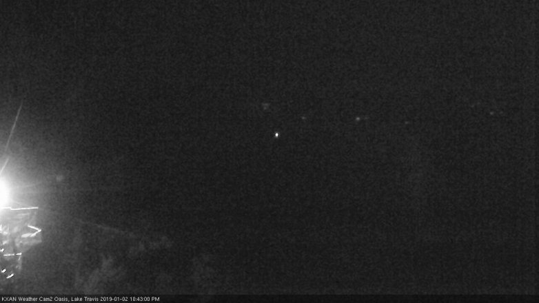 Lake Travis webcam, January 2, 2019 9:45 PM CT