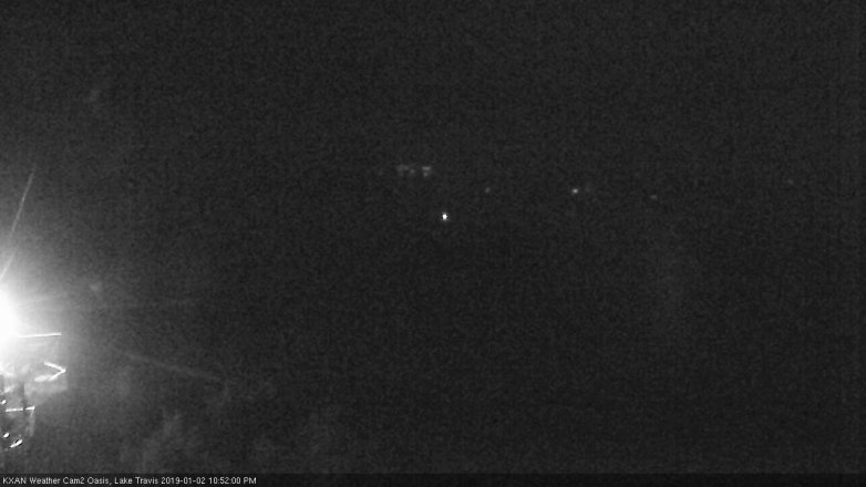 Lake Travis webcam, January 2, 2019 9:55 PM CT