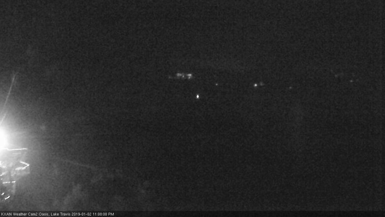 Lake Travis webcam, January 2, 2019 10:10 PM CT