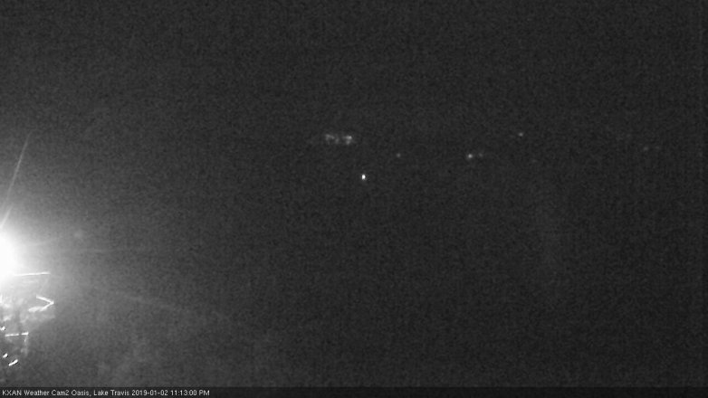 Lake Travis webcam, January 2, 2019 10:15 PM CT