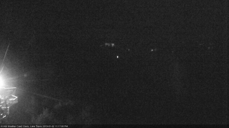 Lake Travis webcam, January 2, 2019 10:20 PM CT