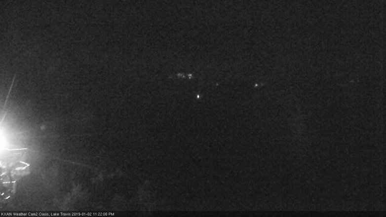Lake Travis webcam, January 2, 2019 10:25 PM CT