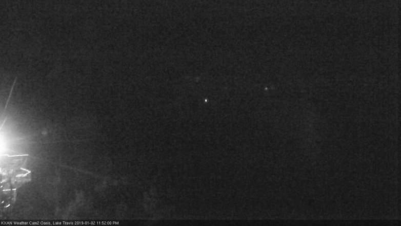 Lake Travis webcam, January 2, 2019 10:55 PM CT
