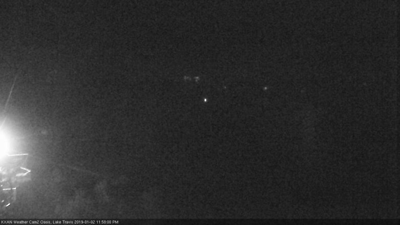 Lake Travis webcam, January 2, 2019 11:00 PM CT