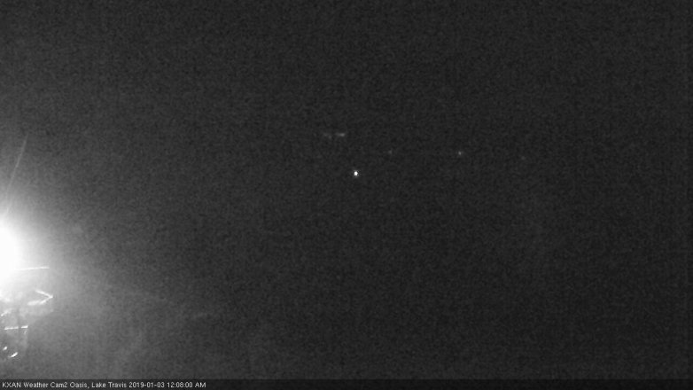 Lake Travis webcam, January 2, 2019 11:10 PM CT