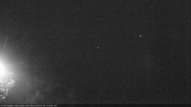 Lake Travis webcam, January 2, 2019 11:30 PM CT