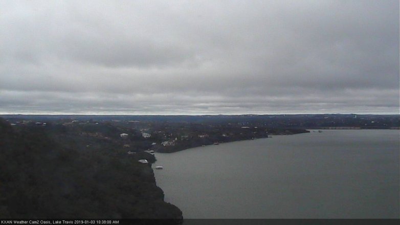 Lake Travis webcam, January 3, 2019 9:40 AM CT