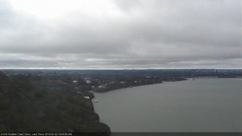 Lake Travis webcam, January 3, 2019 9:45 AM CT
