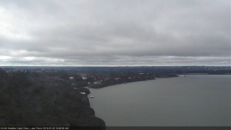 Lake Travis webcam, January 3, 2019 9:50 AM CT