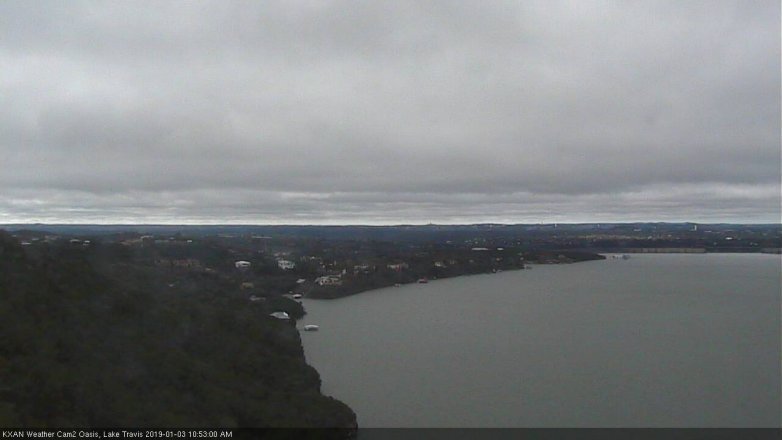 Lake Travis webcam, January 3, 2019 9:55 AM CT