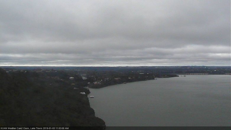Lake Travis webcam, January 3, 2019 10:05 AM CT