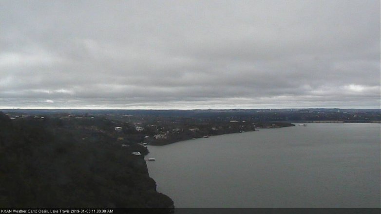 Lake Travis webcam, January 3, 2019 10:10 AM CT