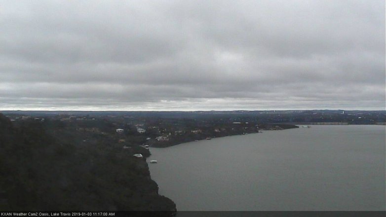Lake Travis webcam, January 3, 2019 10:20 AM CT