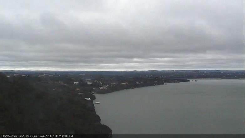 Lake Travis webcam, January 3, 2019 10:25 AM CT