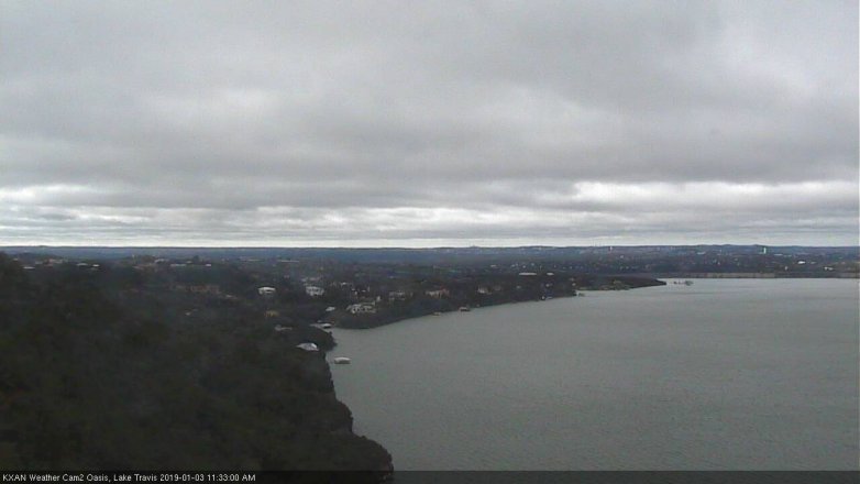 Lake Travis webcam, January 3, 2019 10:35 AM CT