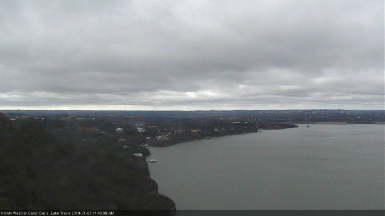 Lake Travis webcam, January 3, 2019 10:45 AM CT