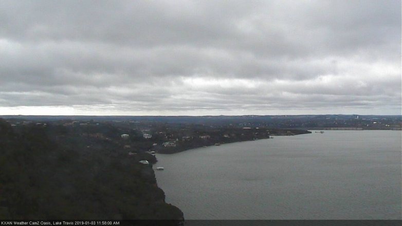 Lake Travis webcam, January 3, 2019 11:00 AM CT