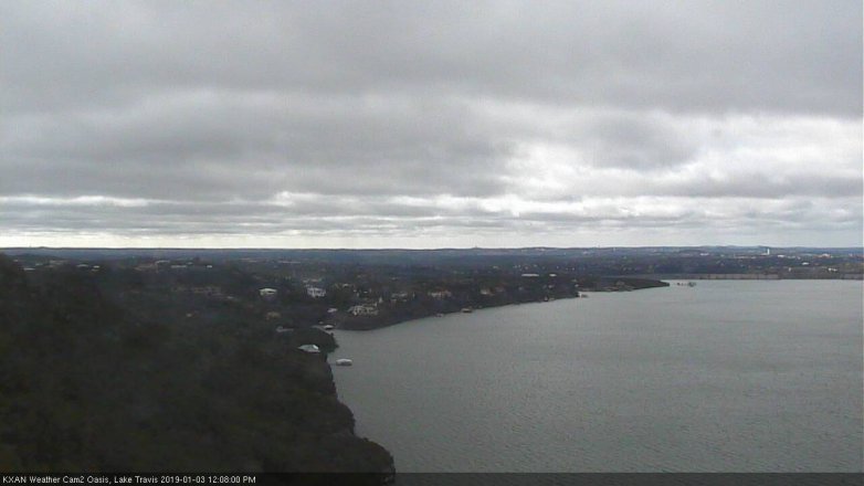 Lake Travis webcam, January 3, 2019 11:10 AM CT