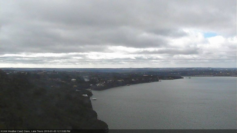 Lake Travis webcam, January 3, 2019 11:15 AM CT