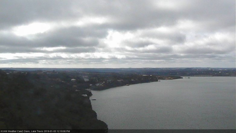 Lake Travis webcam, January 3, 2019 11:20 AM CT