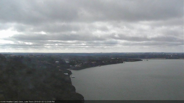 Lake Travis webcam, January 3, 2019 11:25 AM CT