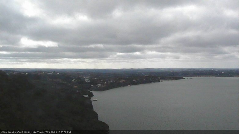 Lake Travis webcam, January 3, 2019 11:35 AM CT