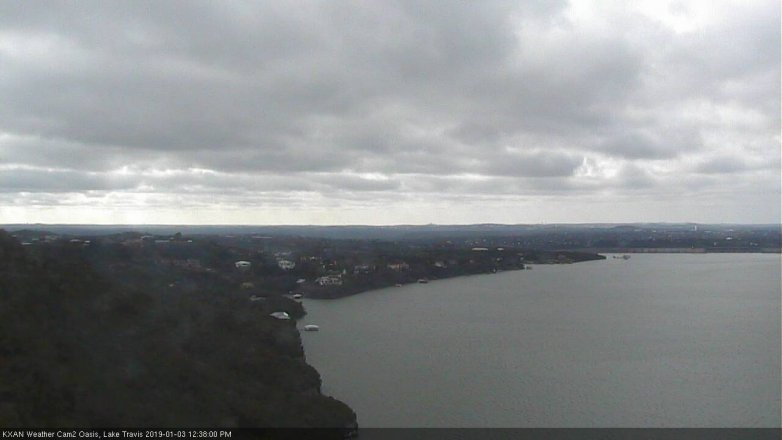 Lake Travis webcam, January 3, 2019 11:40 AM CT