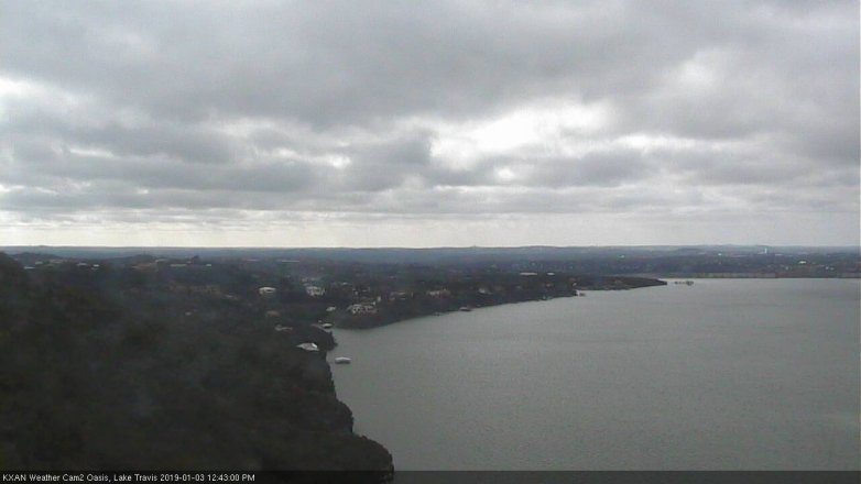 Lake Travis webcam, January 3, 2019 11:45 AM CT
