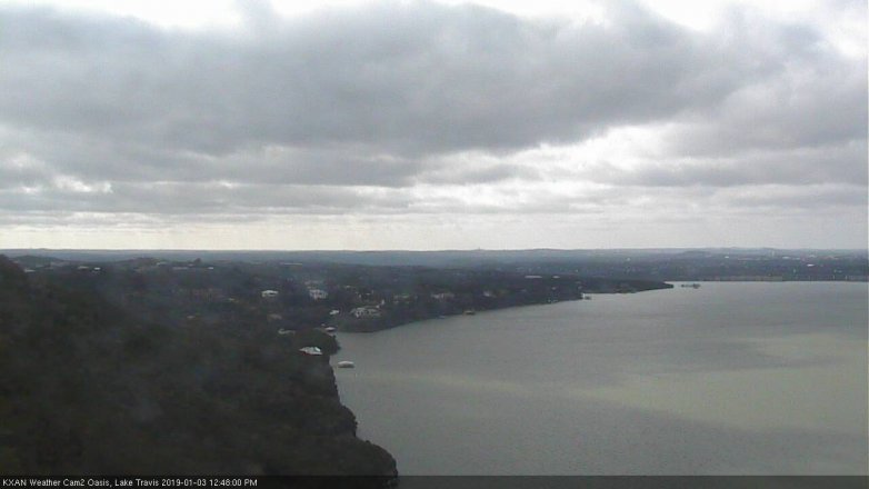Lake Travis webcam, January 3, 2019 11:50 AM CT