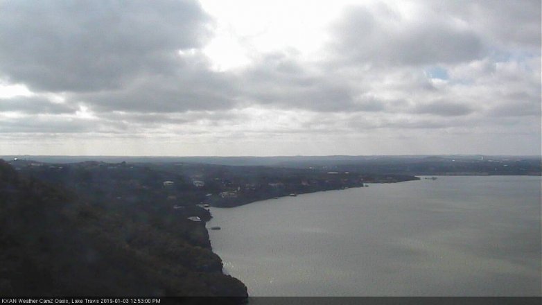 Lake Travis webcam, January 3, 2019 11:55 AM CT